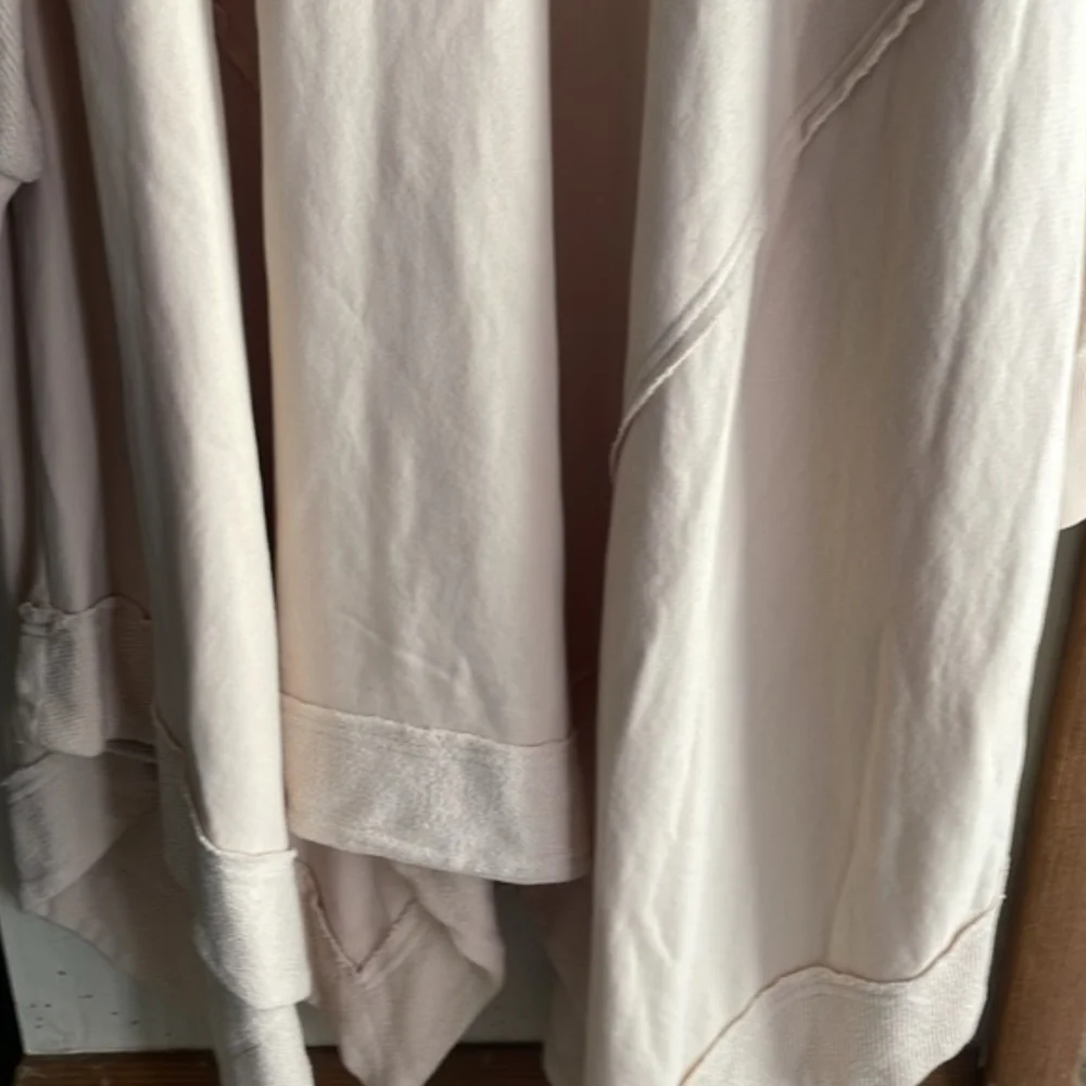 Free People Blair Oversized Sweatshirt Dress Oatmeal Combo Boho Large Lounge - Picture 8 of 15